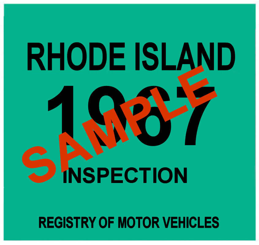 Modal Additional Images for 1967 Rhode Island Inspection Sticker